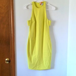 Elizabeth and James bright green bodycon dress